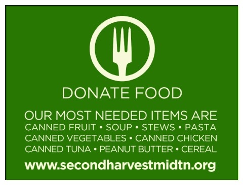 Donate food sign